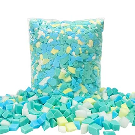 Welacer 2.2KG Shredded Memory Foam Refill for Bean Bag Filling, Premium Soft and Great for Filler, Multi Color and Shape Stuffing