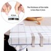 YMWALK Table Cloth Clips, 12 Pcs Adjustable Tablecloth Clips Stainless Steel Table Cover Clamps Table Cloth Holders for Home, Dining, Picnic, Par
