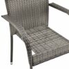 2 PCS Outdoor Dining chairs, PE Rattan Stackable Outdoor Chairs, Garden Chairs, Perfect for your Garden, Patio or Terrace 21.9 x 21.1 x 37.4 inch