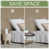 Barydat 2 Pcs Modern Acrylic Floating Nightstand Clear Floating Side Tables Bedroom Set of 2 Sturdy Floating Bedside Table Durable Wall Mounted S