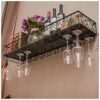 Wall-Mounted Wine Glass Holder Metal Wrought-Iron Stylish Simplicity Household Goblet Rack Kitchen Cutlery Bottle Holder Glass Wine Glass Holder