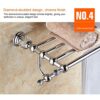 HIGOH Towel Racks, Bathroom Towel Rack Wall Mounted Towel Holder,European Style Towel Rack,Crystal Hardware Bath Towel Holder,Bathroom Solid Punc
