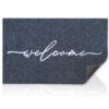 AAZZKANG Welcome Mat Outdoor with Durable Non Slip Rubber Backing Ultra Absorb Mud Easy Clean Entry Door Mat