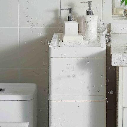 Waterproof Bathroom Cabinets, Floor Standing Display Cabinet, Home Storage Furniture Organizer Unit, Corner Organizer Cupboard for Bedroom Kitche
