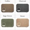 50cm x 75cm HUG RUG (coffee design) machine washable doormat dirt trapper absorber door mat