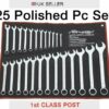 Neilsen ct0795 Spanner Set 25pc (Combination-Satin Finish) 6-32mm, Silver