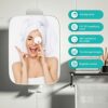 TOUCHBeauty Shower Mirror,3X Magnification Shaving Mirror Cosmetic Mirror Shower and Bath, With Hook, No Drilling RAG-2071 (White)