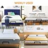 DIYYILIF 2 Pcs Mattress Retainer Bar, Black Metal Mattress Holder in Place to Keep Mattress from Sliding, Mattress Slide Stopper for Wooden Bed F