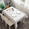 137*180cm Grey Checkered PVC TableCloth Plaid Wipeable Tablecloth Rectangular,Plastic Wipe Clean Tablecloth Stain Resistant,Waterproof,Oil-proof