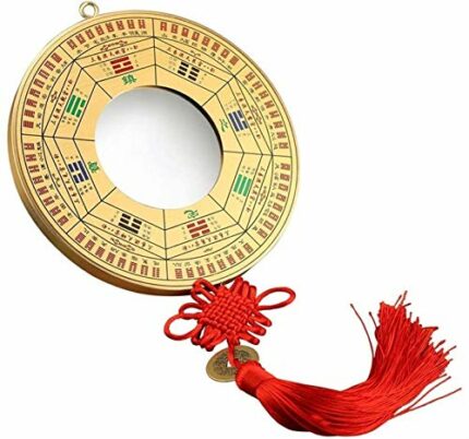 HUANGXING - Decorative Accessories Ornaments Traditional Chinese Feng Shui Convex Bagua Mirror and Concave Bagua Mirror Bronze Mirror Door House