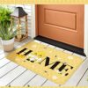 2 Pieces Bee Gnomes Welcome Door Mats Gnome Honey Bee Kind Summer Doormat Summer Kitchen Mat Bath Rug Floor Door Mats Non Slip Doormat Soft Runne