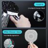 Shower Head High Pressure - YEAUPE Handheld Powerful Flow Shower Heads with Beads Filter Pressure Boost Water Saving 6 Modes for Hard Water Low W