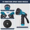 Expandable Garden Hose 100ft - Expanding Water Hose with 10 Function Nozzle, 4 Layer Latex and 3/4'' Solid Brass Fitting, Easy Storage Garden Wat