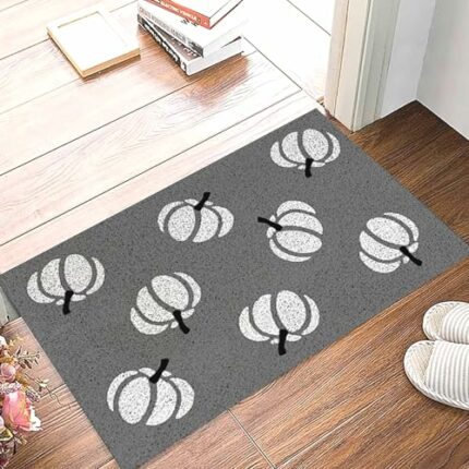 JanYoo Halloween Door Mat Indoor Non-slip Absorbent Dirt Trapper Doormats Muddy Mats for Cat Liner Box Mat,Washable Durable Floor Mats Rubber Bac
