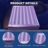 50% Medium Wave Water Bed Mattress, Ergonomic Design PVC Water Bed, Double Exhaust Hole Waterbed Liners, Durable and Foldable Softside Water Bed