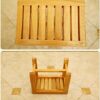 Bath Stools,Shower Stool Bathroom Waterproof Non-Slip Safety Stable Comfort Bath Chair Change Shoes Stool Elderly/Handicapped/Pregnant Solid Bath