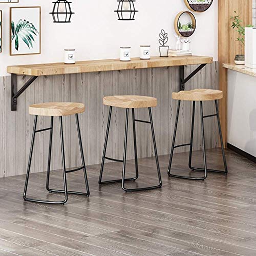 SDFGH Bar Stool Nordic Minimalist Home Solid Wood High Stool Bar Stool Bar Chair Leisure Back Chair Stool