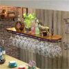 Ceiling Wine Racks Home Goblet Racks Vintage Wrought Iron Wine Racks Multi-Function Wine Racks - Restaurant Kitchen Bar Storage Racks with Adjust