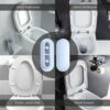 8Pcs White Toilet Seat Buffers Plastic Toilet Seat Bumpers for Toilet Seat Rubber Buffers Toilet Seat Buffers White Toilet Seat Pads White Toilet