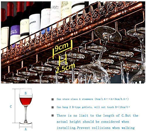EYLINK Wine Racks,Wine Lovers/Floating Wine Shelf Wine Glass Rack Wine Rack Adjustable Height Ceiling Mounted Hanging Wine Bottle Holder Metal Ir