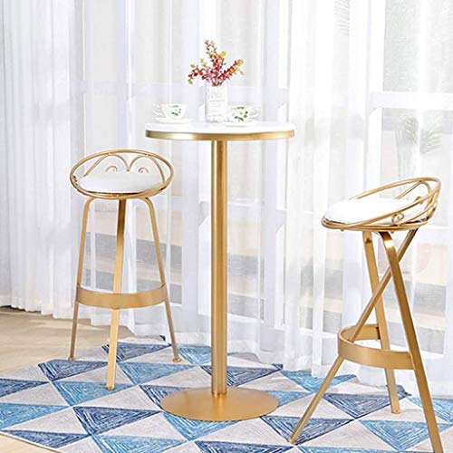 SDFGH Bar Stool chairs High Chair Wrought Iron Bar Chair Gold Stool Dining Chair Nordic Pub Accessories Leisure