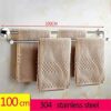 Towel Bar 304 Stainless Steel Towel Rack Double Towel Bracket Lever Towel Rail Wall Hanging Towel Holder for Bathroom Balcony Kitchen Towel Hangi
