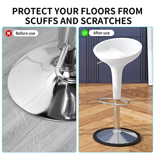 2PCS Φ37cm Barstool Base Ring Silicone Pads - Bar Stool Floor Protectors for Round Base, Protect Floor from Scratch, Reduce Noise, Universal most