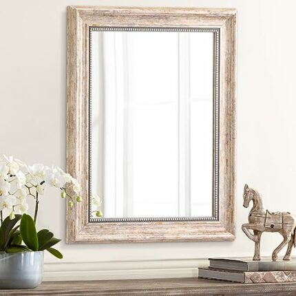 AAZZKANG Mirrors for Wall Large Rustic Vintage Mirror with Wood Framed Decorative Hanging Mirror for Farmhouse Bedroom Bathroom Home Wall Decor R