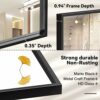 Brightify Bathroom Mirror for Wall, 24 x 36 Inch Black Mirror for Bathroom, Metal Frame Black Bathroom Mirror, Bathroom Vanity Mirror for Bathroo