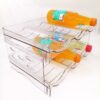 YTHAHTY Water Bottle Organizer, Stackable Water Bottle Storage Rack for Kitchen Cabinet, Fridge, Pantry,4 Pack Acrylic Water Bottle Holder, Wine/