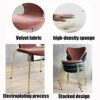 Kitchen Dining Room Furniture Chairs Dining Chairs Set Of 4 with Metal Legs Velvet Seat And Backrests Kitchen Living Room Lounge Chairs tackable