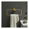 HIGOH Towel Rack Towel Rack Bathroom Towel Holder, Towel Hanger Storage Shelf Towel Rack Rail, Bathroom Accessories, Wall Mounted Brushed Towel R
