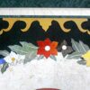 36 x 36 Inches Black Octagon Shape Marble Dining Table Top Pietra Dura Art Kitchen Table for Home Furniture Decor