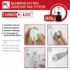 WENKO 18769100 Turbo-Loc shower towel rail - fixing without drilling, Steel, 46 x 6 x 5 cm, Chrome