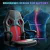 BASETBL Gaming Chair, Office Chairs Swivel Racing Work Chair with Lumbar Support, Leather PC Gaming Chair, Adjustable Desk Chairs for Home Office