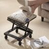Gablemere 3 Position Footstool-Mahogany, 30.5 x 30.5 x 20 cm