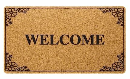 HilyBony Welcome Doormat for Front Door Entrance - Indoor Artificial-Coir Door-Mat with Non Slip Backing Welcome Mat Home Decor(30x17inch)