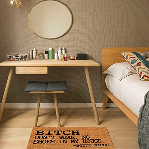 Don't Wear, No Shoes in My House Funny Doormat Custom Home Living Decor Housewares Rugs and Mats State Indoor Gift Ideas Washable Fabric Top 23.6