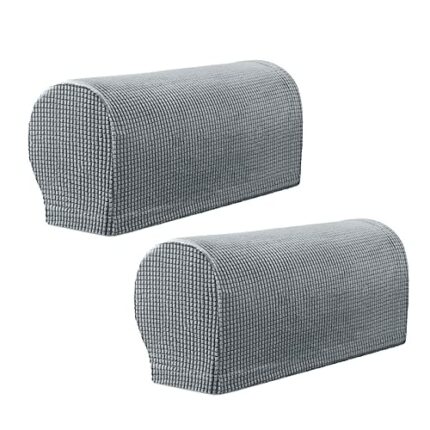 Errum Arm Rest Covers Sofa Set of 2 Stretch Armrest Chair Covers Waterproof Armchair Couch Anti-Slip Furniture Protector Slipcovers for Armchairs