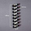 EMISOO Wine Rack Wall Mounted - Wall-Mounted Wine Rack | 2/4/6/8/10/12 Bottles | Metal Wine Rack | Elegant Kitchen, Restaurant, Bar or Wine Cella