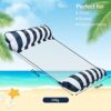 ZHAOMIMI 2-Pack Swimming Pool Float Hammock with Bonus Air Pump, Multi-Purpose Inflatable Hammock Pool Hammock (Saddle, Lounge Chair, Drifter) Wa