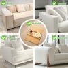 GEHE Natural Bamboo Sofa Arm Tray, Sofa Tray Table for Couch, Sofa Armrest Tray Table Anti-Slip Sofa Table, Couch Cup Holder for Snacks,Phone,Con