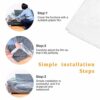 2 Pack Furniture Clear Cover Plastic Duty Water and dustproof Resistant Sofa Slipcover Plastic Sofa Cover Protection Covers for Moving Long Term,