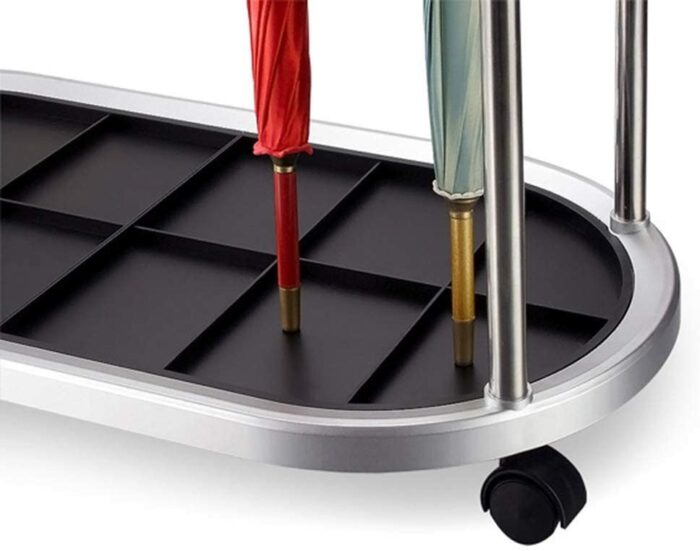 XHALERY Umbrella Rack Stand, Umbrella Holder,Umbrella Stands Umbrella Stand, 12 Holes And 10 Hooks Umbrella Drain Stand, Can Store Long And Short
