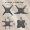 XINLEI TV Wall Bracket Tilt, Swivel TV Wall Mount for Most 26-55 Inch Flat Curved TVs, Extendable Wall Bracket for TV up to 31.8kg, Max VESA 400x