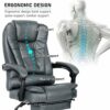 Centro Executive Office Chair With Footrest & Lumbar Support Ergonomic Recliner Computer Desk Chair Adjustable Back Rest Heavy Duty 360° Swive