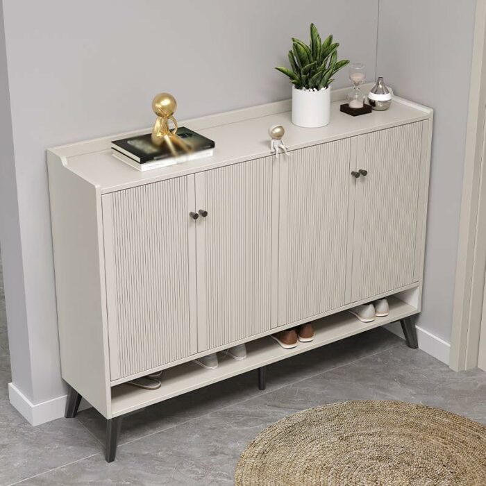 JYDQM Large Capacity Large Storage Shoe Rack Shoe Cabinet Multi-functional Multi-layer Door Door Against The Wall Porch Cabinet