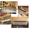 Stylish Simplicity Down Ceiling Bottle Holder Metal Simple Display Stylish Simplicity Home Goblet Holder Height Adjustable Bar Floating Wine Rack