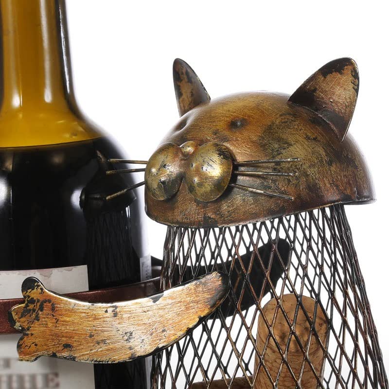 TFIIEXFL Holder Shelf Metal Sculpture Practical Sculpture Wine Stand Home Decoration Interior Crafts