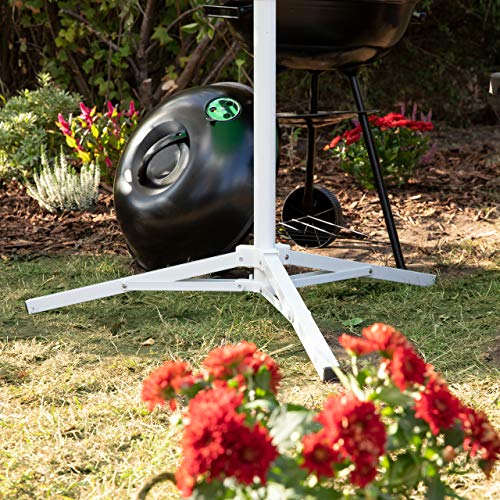 Relaxdays Parasol Stand, Umbrella Base, 25-32 mm, Foldable Frame, Handy, White